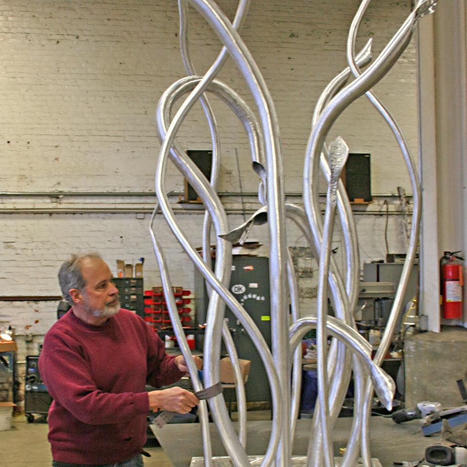 Marc working at his former studio in Durham, NC