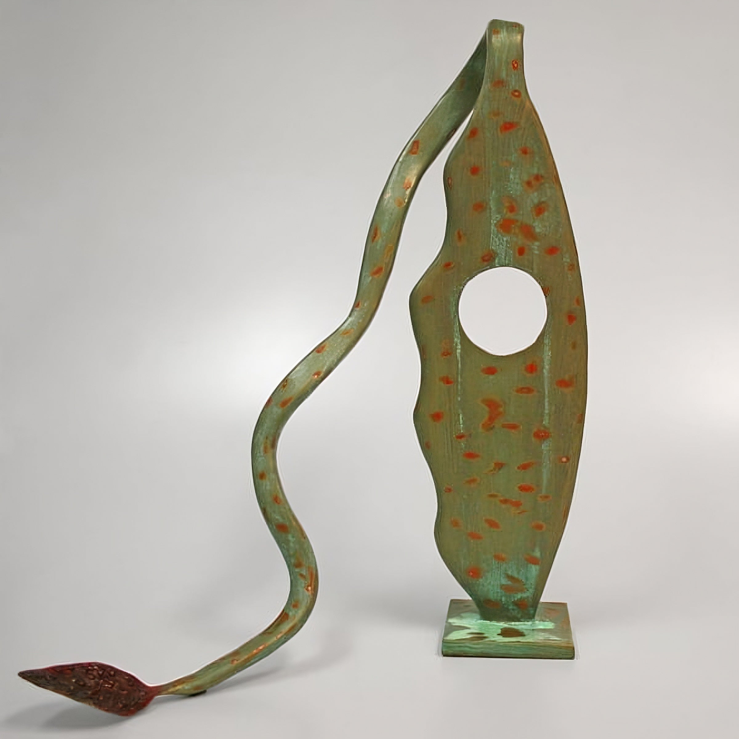 A modern sculpture for interior decor titled "Scoperta Terra"