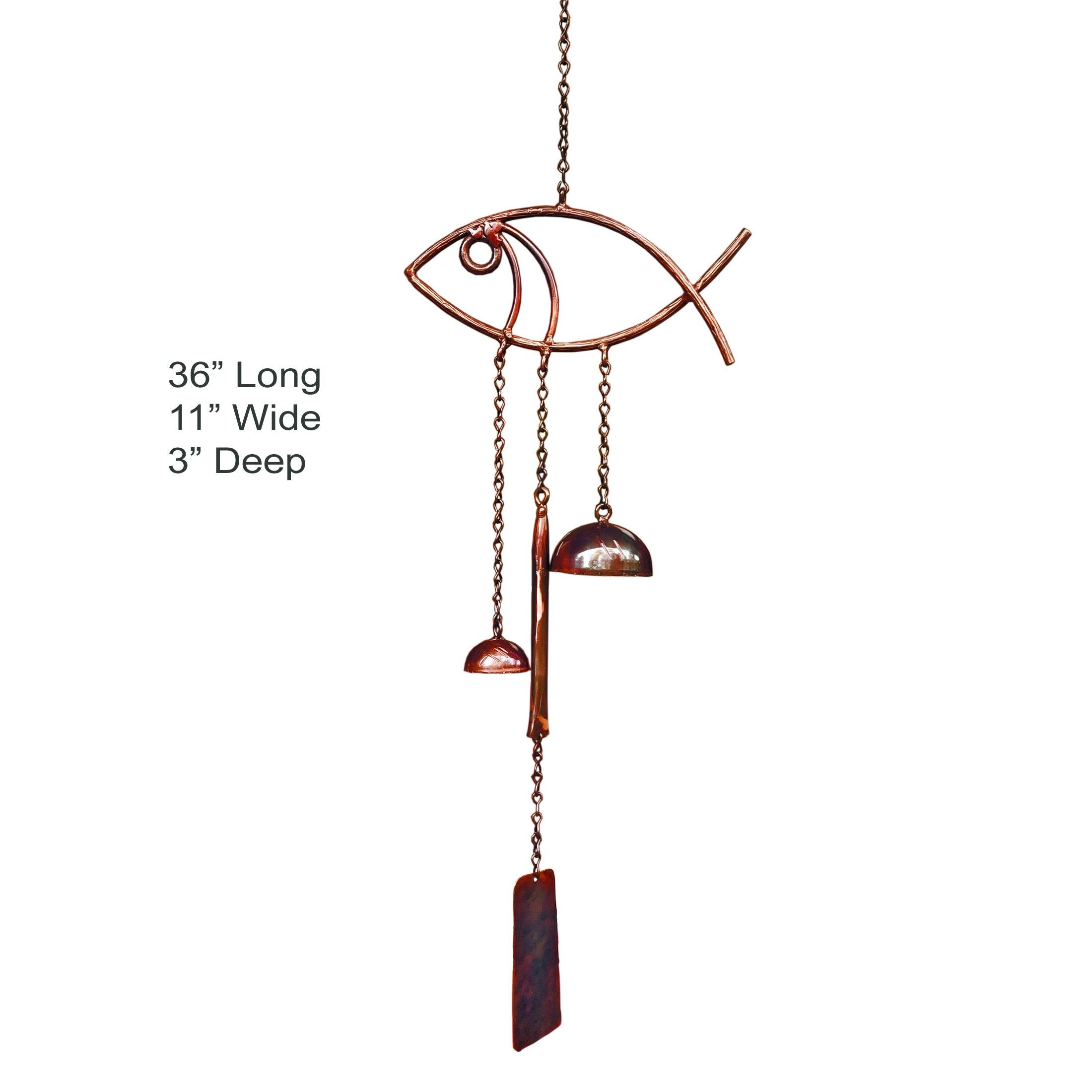 Old Pajamas windchime with dimensions