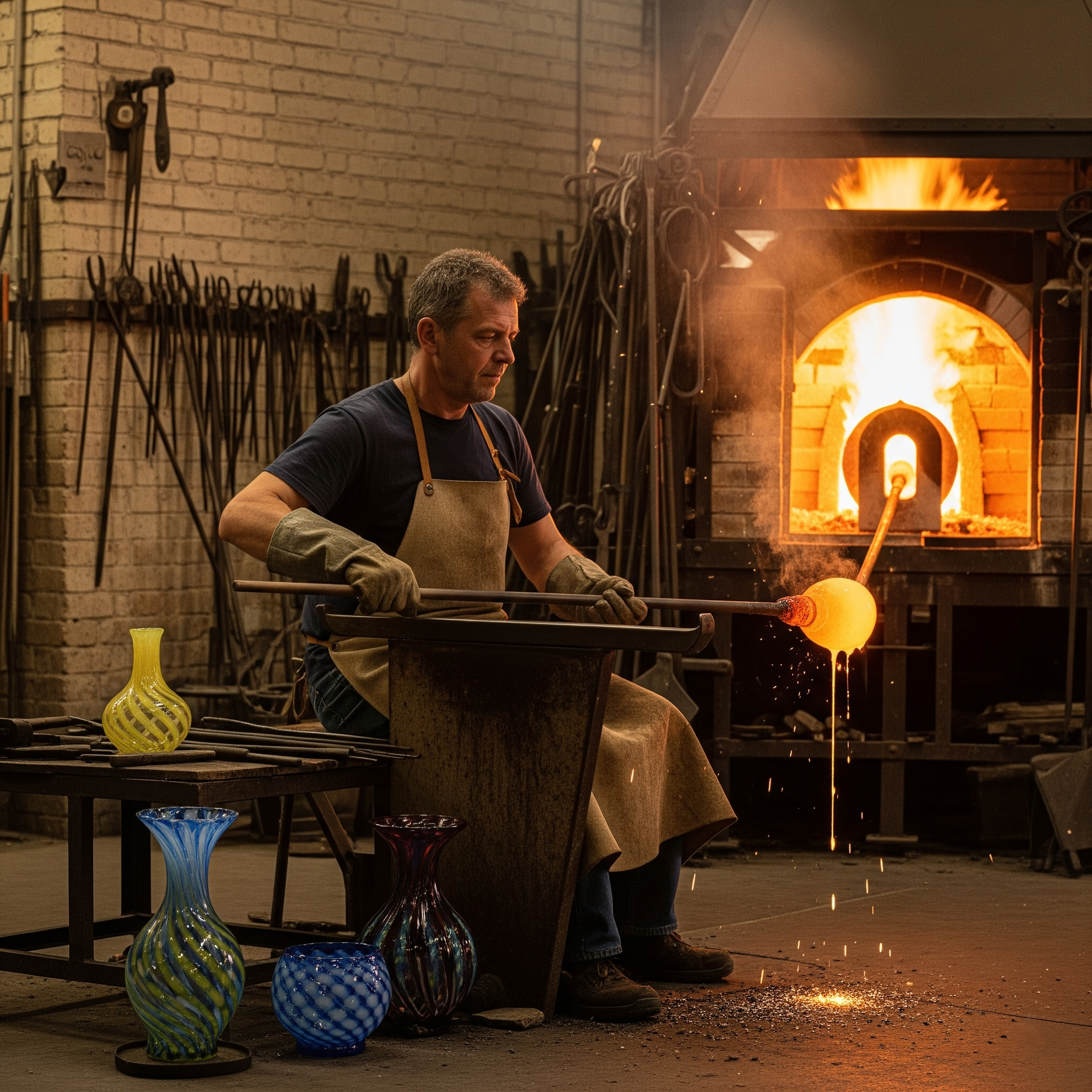 Murano Glass Blower at Work