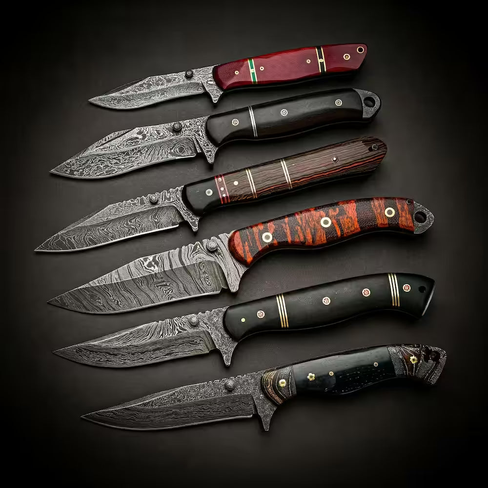 Hand-forged Damascus steel knives - Lago Luna Metal Art