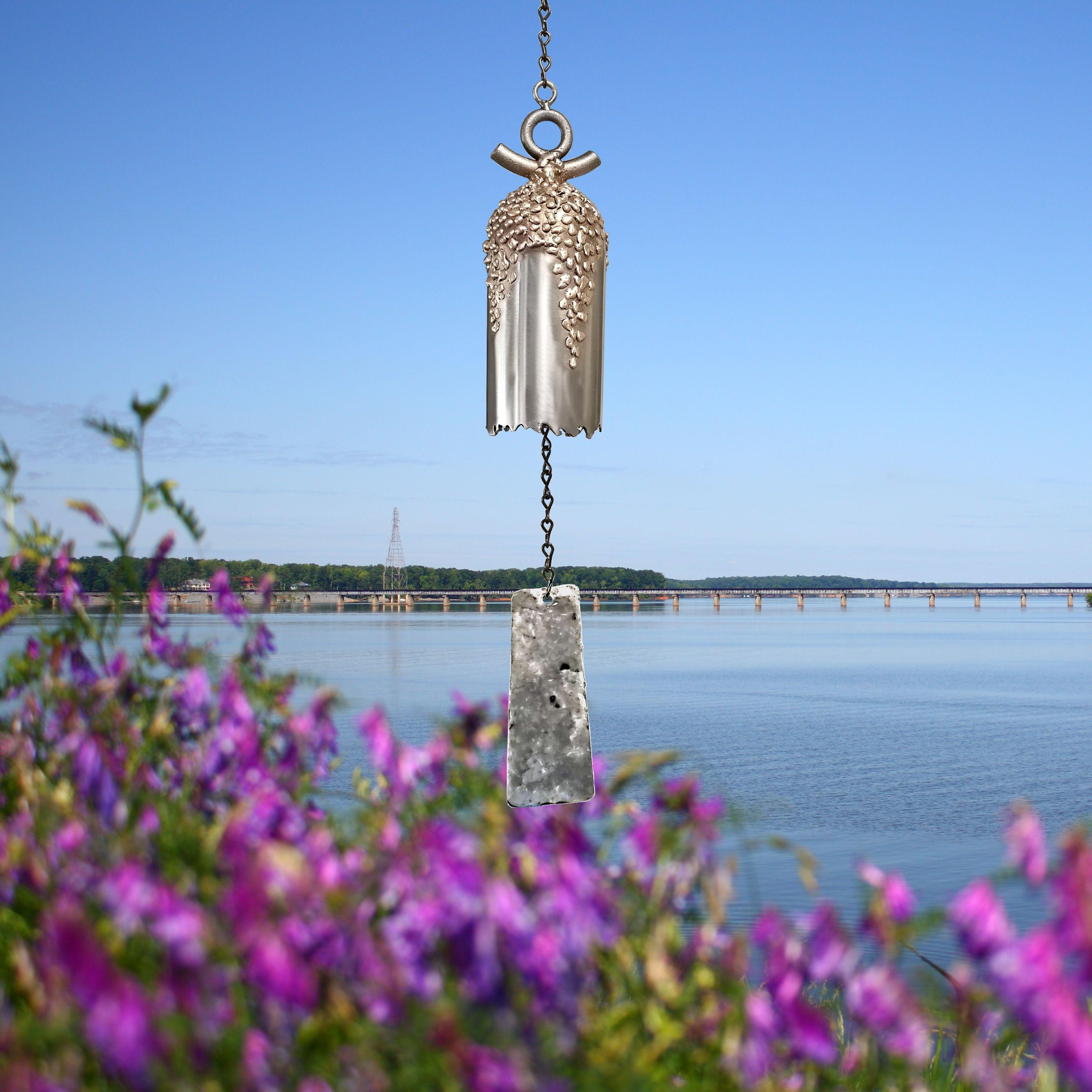 Bronze Wind Bell Mission San Cayetano Over Kerr Lake.