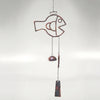 A fish themed windchime with a rustic torched copper finish. 