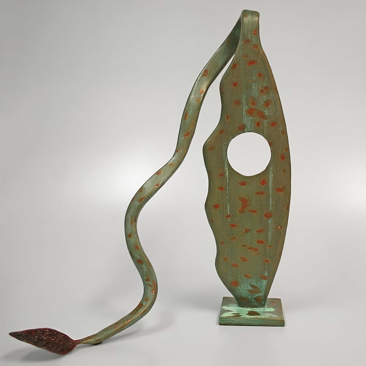 A modern sculpture for interior decor titled "Scoperta Terra"