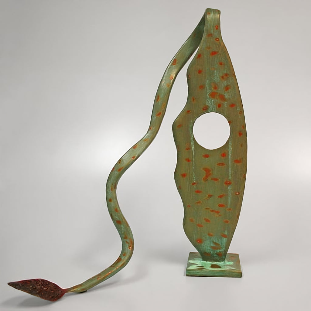 A modern sculpture for interior decor titled "Scoperta Terra"