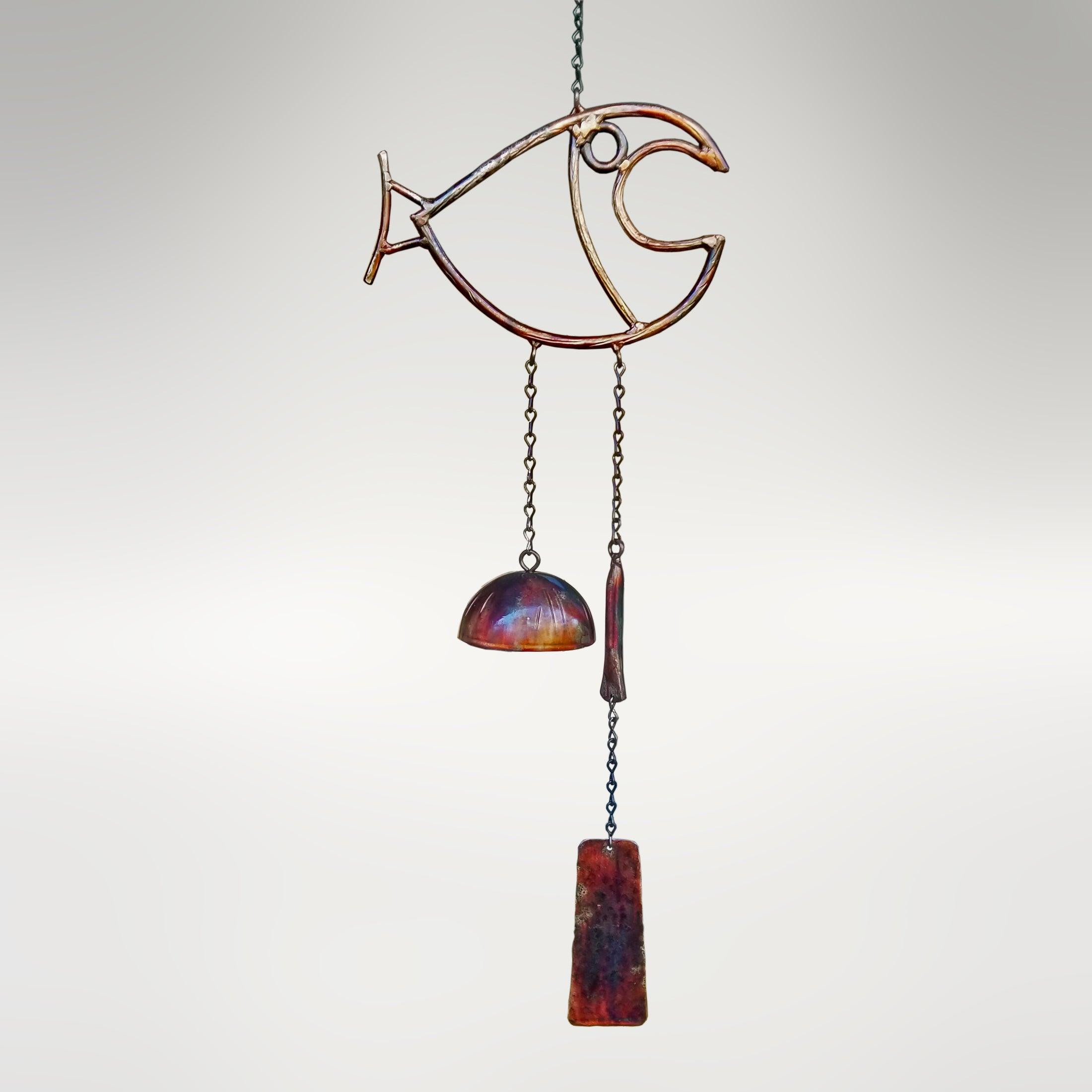 Hand Forged Metal Wind Chime made at the Lago Luna Studio in Virginia