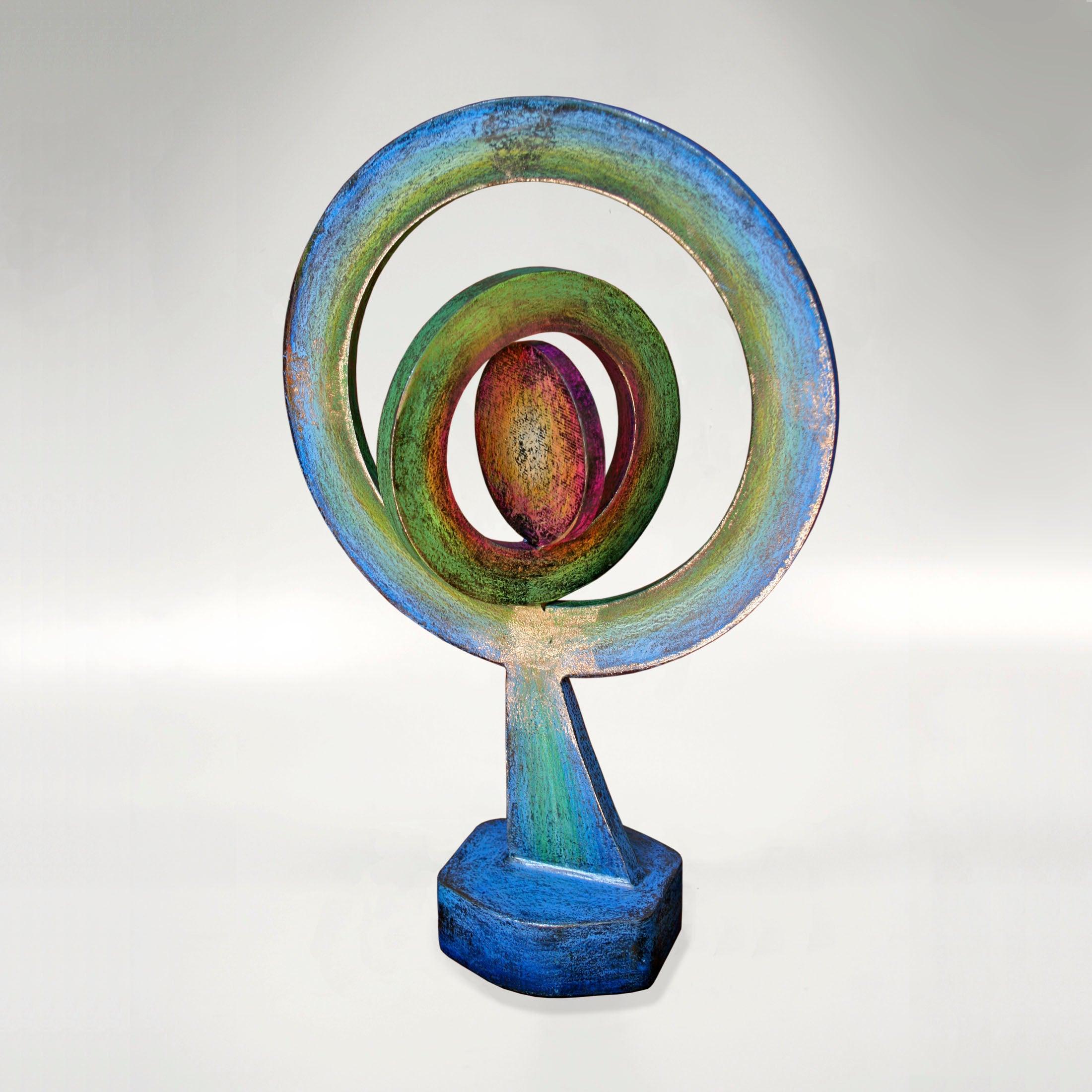 Hypnotic table top metal sculpture "Colours"