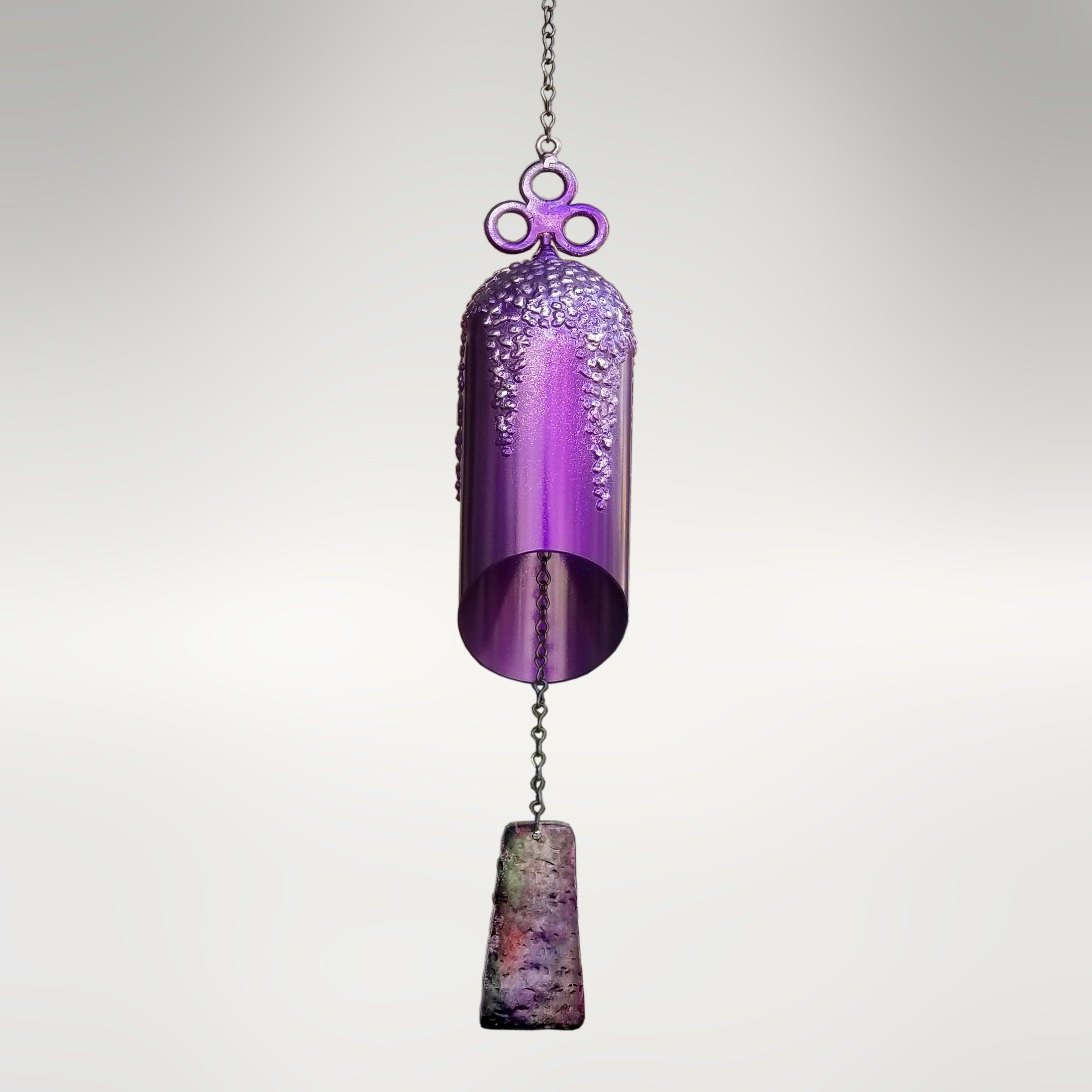 A large wind bell named Viña Madre. This original creation is exclusively made in the Lago Luna Studio in Clarksville, Virginia